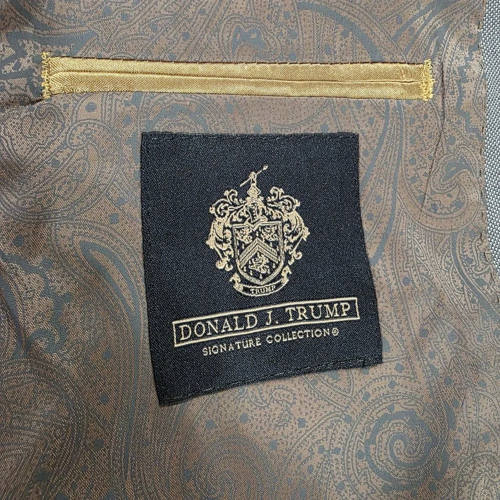 Donald Trump SIGNATURE  Collection Sport Coat Men 44L Wool Tan Single-Breasted*‎